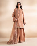 Peach Embroidered Premium 3 Piece Unstitched Suit – Elegant Pakistani Women's Wear