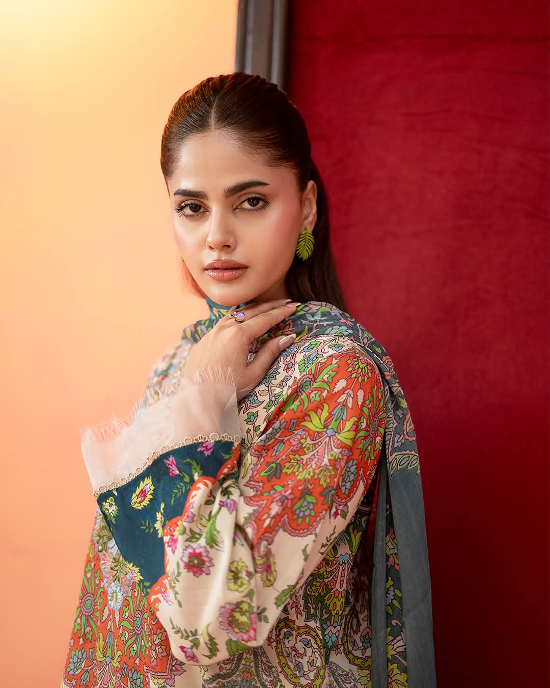 Multicolor Printed Premium 3 Piece Lawn Suit – Elegant Pakistani Women's Wear